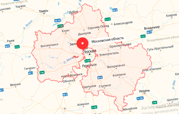 Карта Московской области (скриншот с Яндекс.карт)